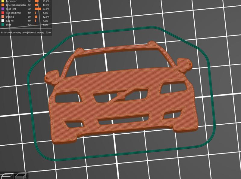 Volvo V50 facelift front key silhouette