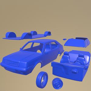 Volvo 345 1980 PRINTABLE CAR IN SEPARATE PARTS