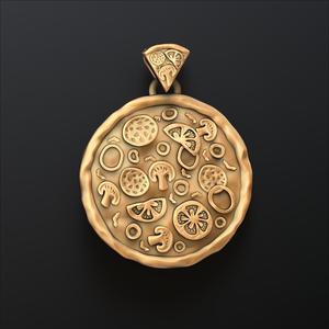 Pizza Pendant 3D print model