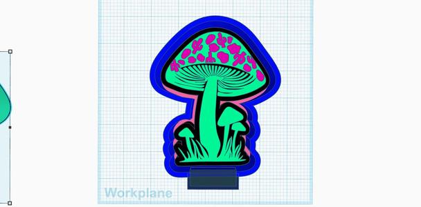 Mushroom cactus cow print