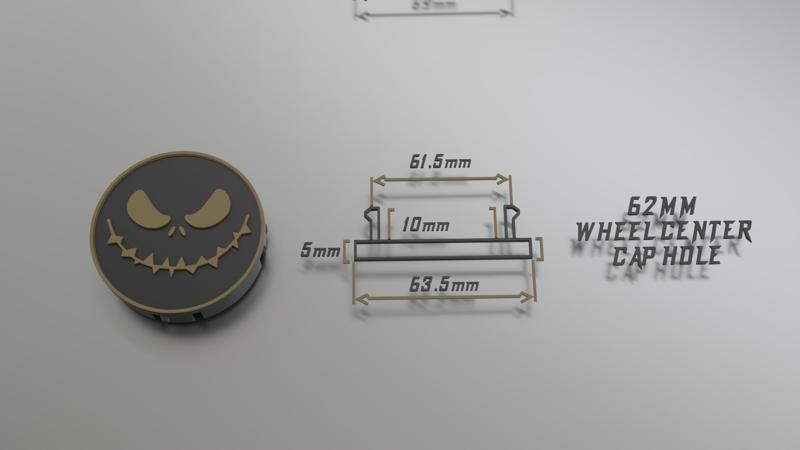 Pumpkin face Wheel Center Cap