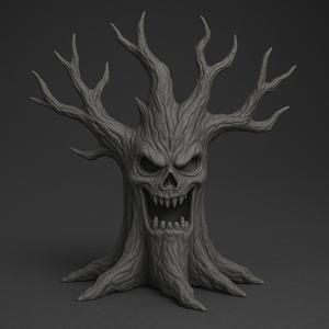 Evil Tree Figurine – Halloween STL