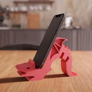 3D Dragon Phone Stand STL File - 219