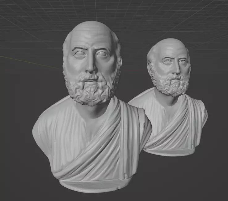 Hippocrates bust