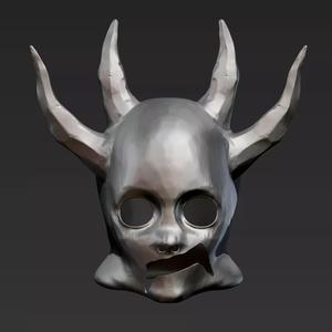 Demon Skull Mask 3D Print Ready Model