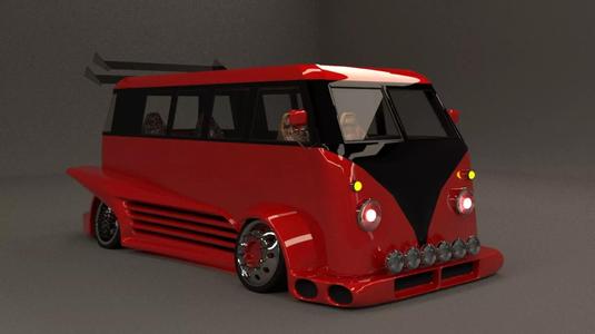minibus tuning rigged and stl