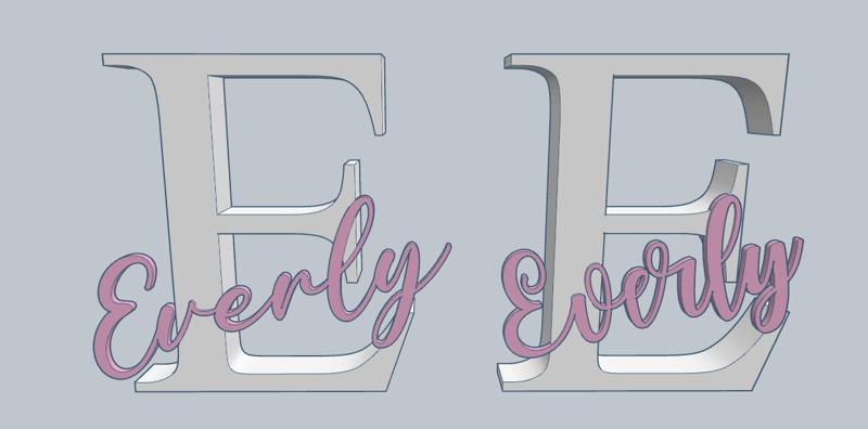 Name Everly / Letter / Letter E
