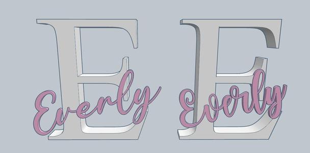 Name Everly / Letter / Letter E