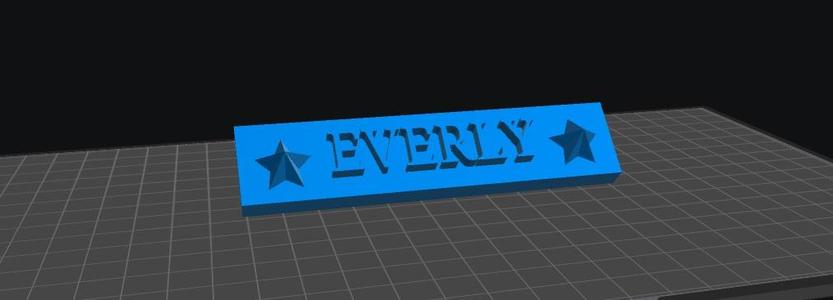 Everly Nameplate