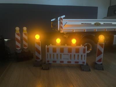 standalone led construction site barrier/ fence 1/14