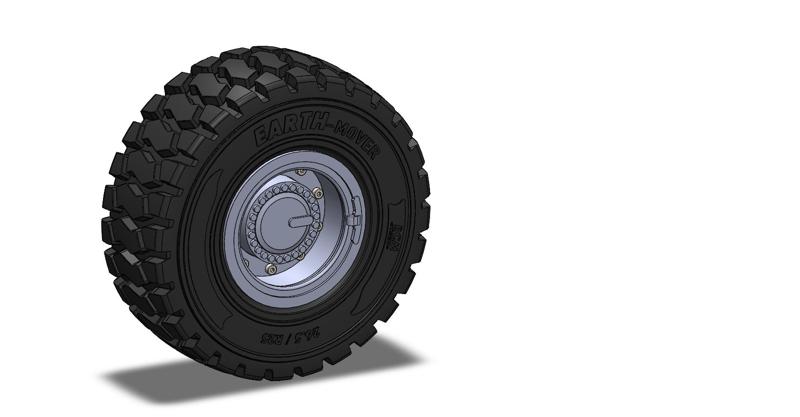 Driver rim tire 110x45, construction track tire, 26.5R25