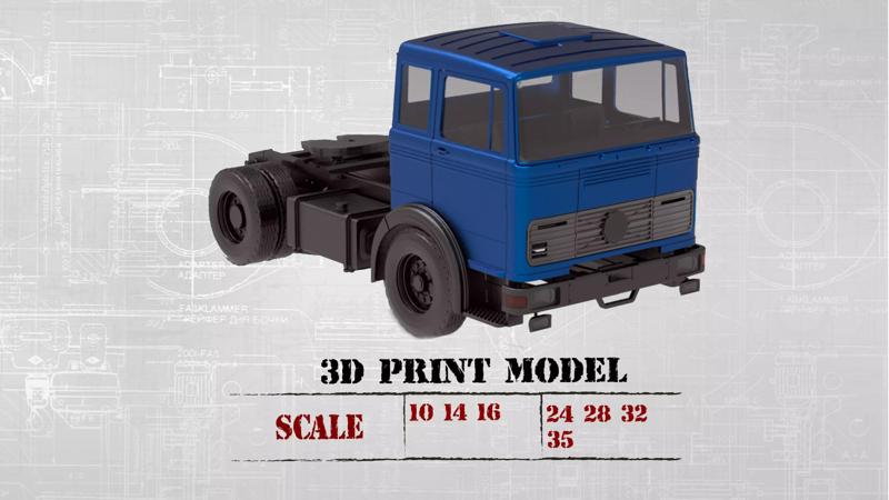 Cab old Truck german 3D print  LP series tractor 69 or 70