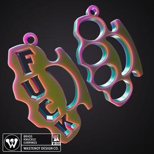 Brass Knuckle Earrings Set