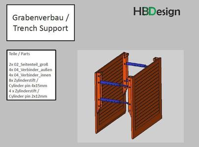 Trench shoring / Channel shoring / Trench Support 1:14