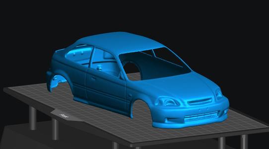 CIVIC EK9 3D SCANNED BODY 1/24 FUJIMI