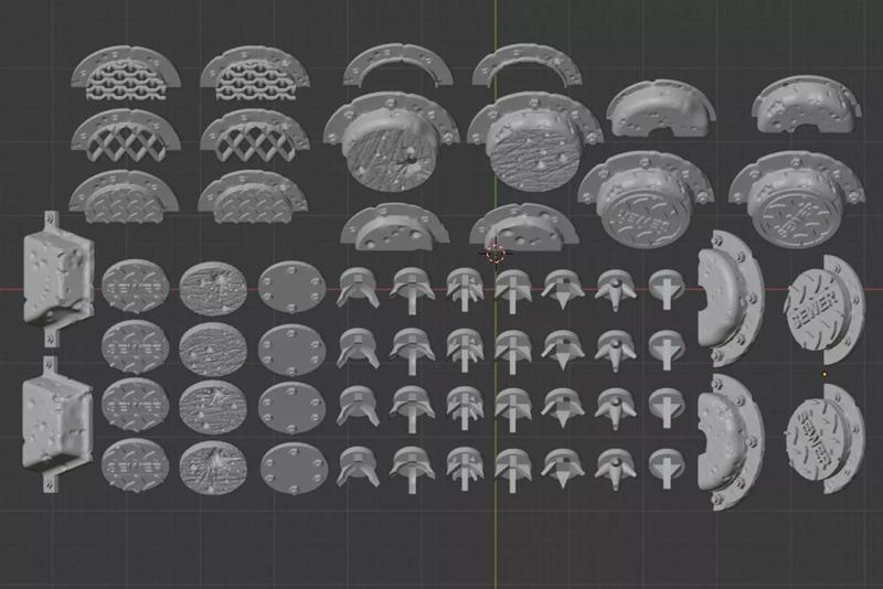 Wheel spikes and covers for Gaslands Cars