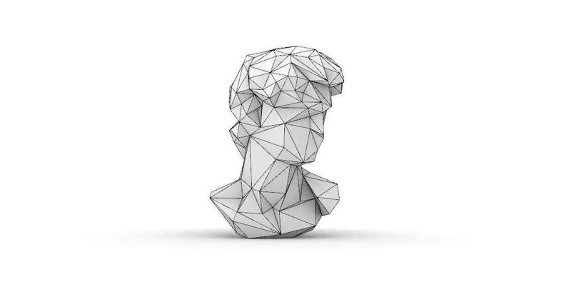 3D Printed Origami Model David