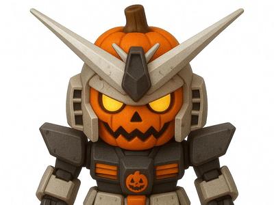 Halloween Pumpkin Gundam Chibi