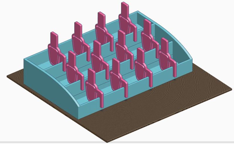 Nail polish organizer with divisions
