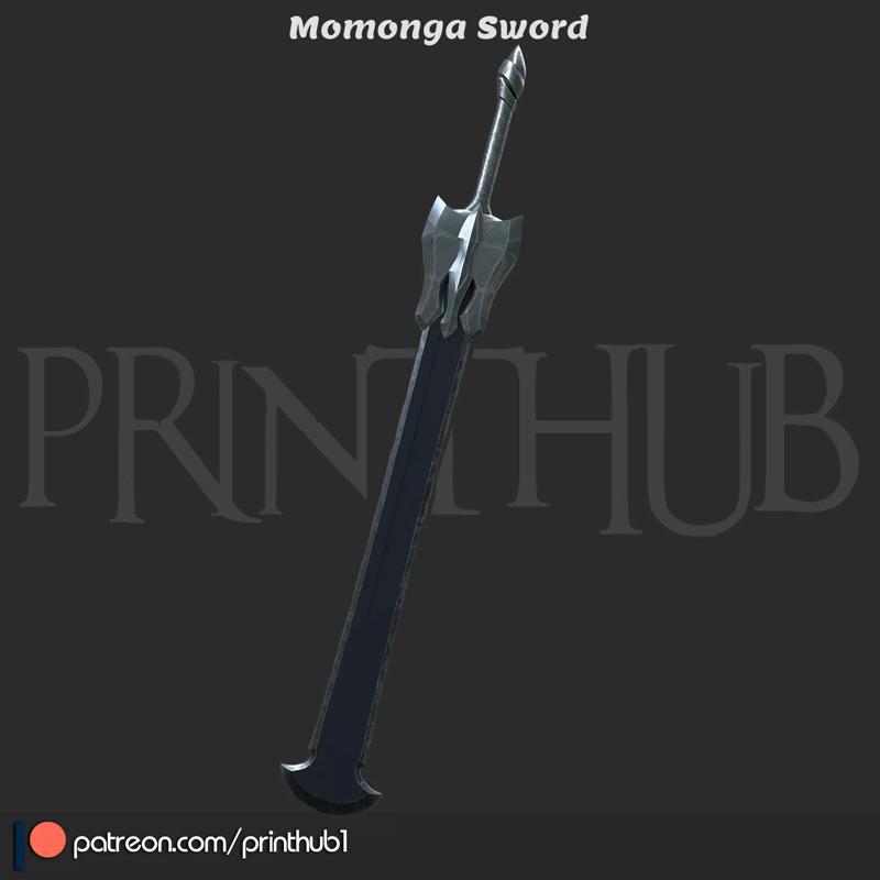 Momonga Sword from Overlord - Fan Art for cosplay STL