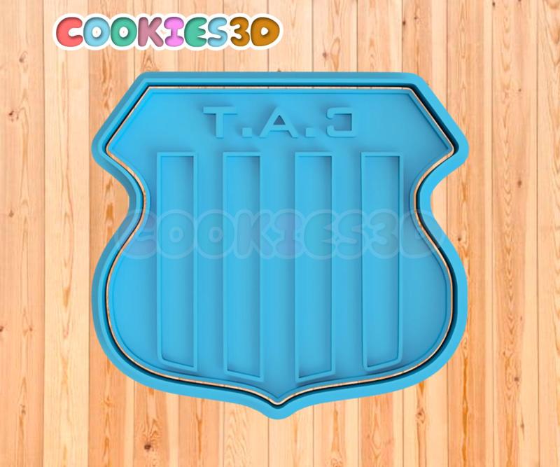Talleres de Cordoba shield cookie and dough cutter - Cookies Soccer