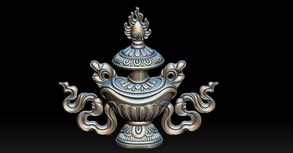 Buddhist Treasure Vase Statue