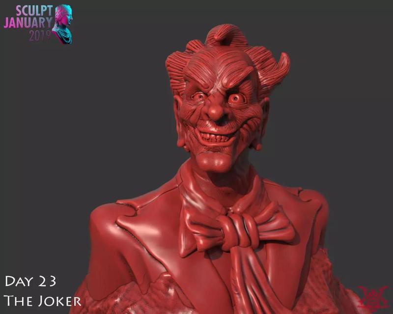 Bust of The Joker Timelapse and Model