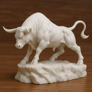 Brave Bull On Rock