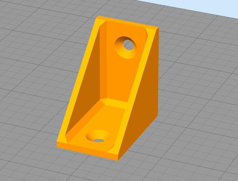 Large L-bracket with 4mm screw hole
