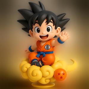 Chibi Goku on Nimbus – Dragon Ball Z Cute Diorama – 3D Printable STL