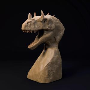 Ceratosaurus bust - pre supported