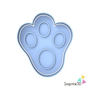 Easter bunny paw print cookie cutter