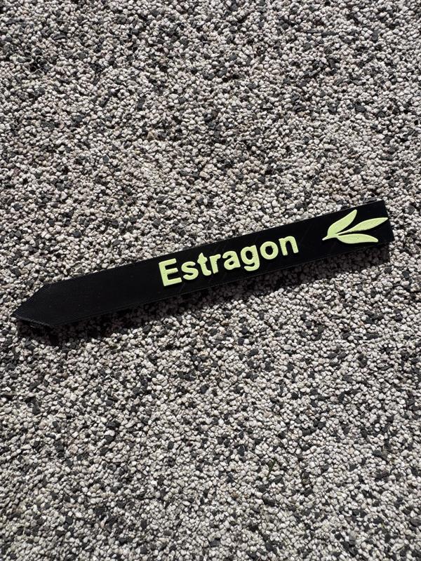 Herb labels / garden plug tarragon GKE312