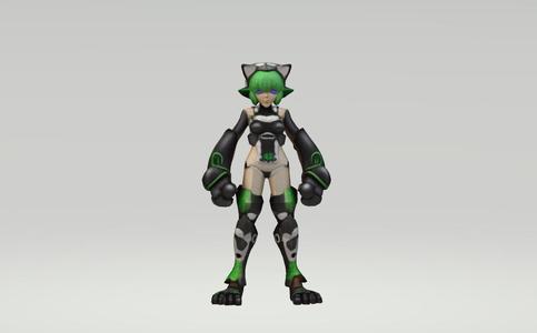 Anime GIRL Cat Armor