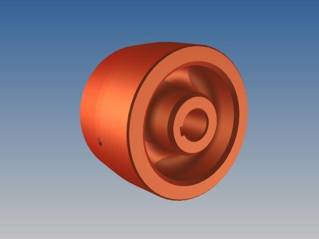 Linisher crowned drive wheel for 2" wide belt