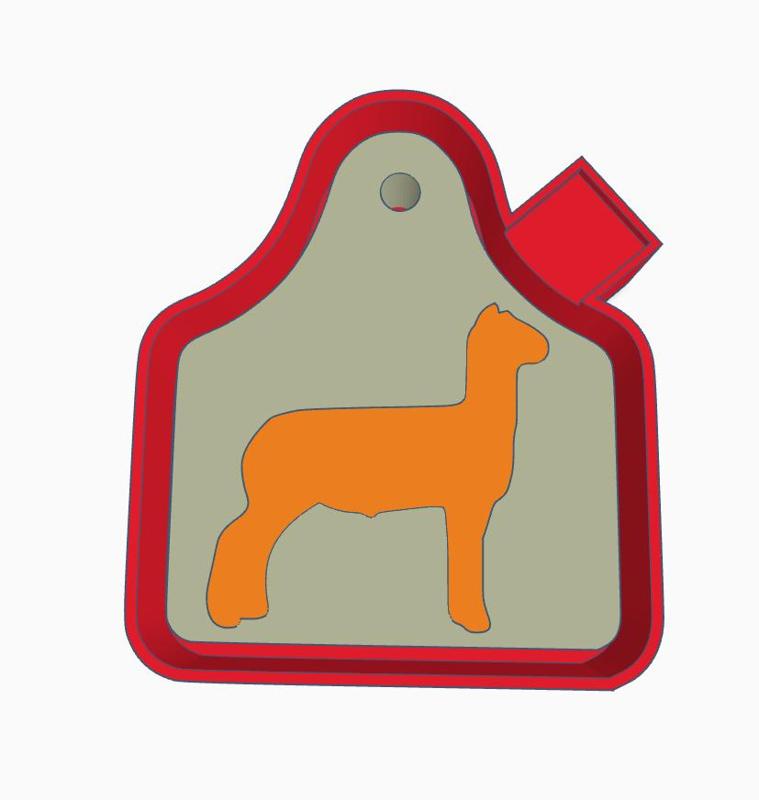 Sheep (Eartag) air freshener mold