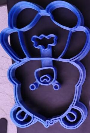 Cuddly teddy bear cookie mold