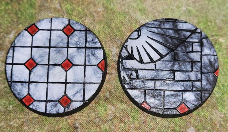 Complete set polished imperial tiled floor bases