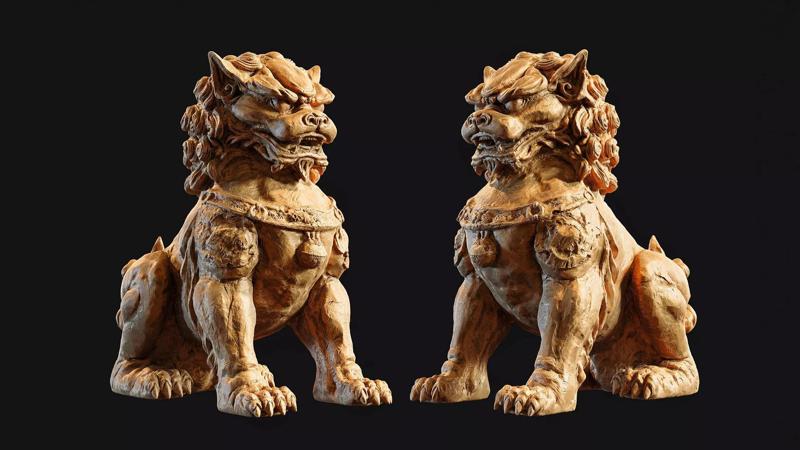 Chinese guardian lion foo dog