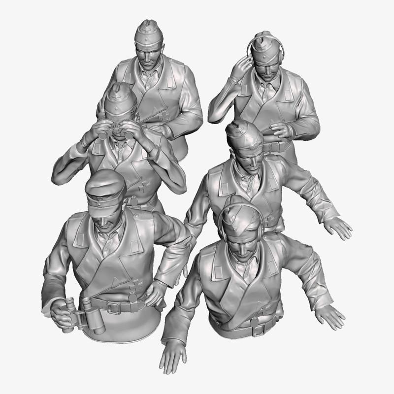PRINTABLE  FIGURE GERMANY TANK CREW WW2 - SCALE 1/10