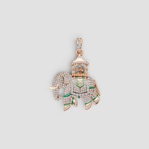 3D Cad jewelry design of Lady diamond Necklace with Gem stone