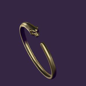 Panther bracelet for casting in gold.