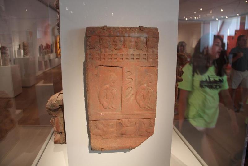 Stamped Tile with Crouching Ascetics, 5th/6th century