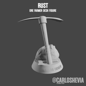 RUST DESK FIGURE FOR THE FARMERS [CALL ME FARMER ]