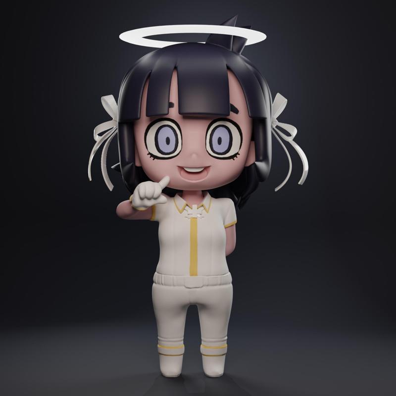 Azazel from Helltaker - Anime Chibi Nendoroid Style