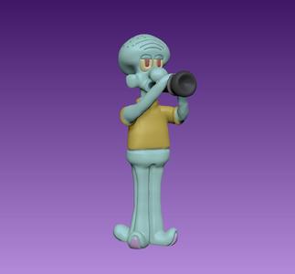 squidward with clarinet from spongebob