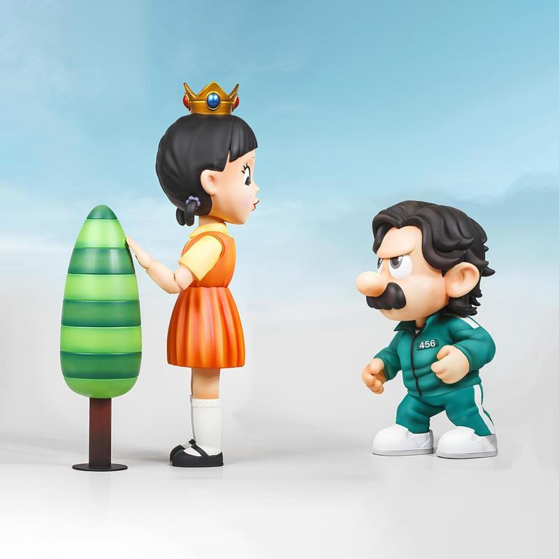 Squid Game Super Mario 456 Player Princess Peach toy