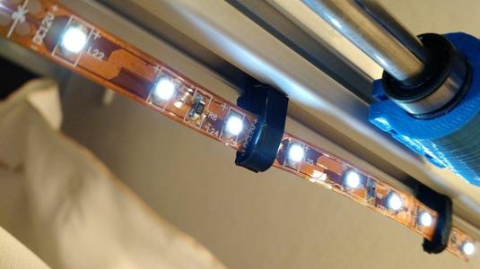 Led strip holder for 2020 profile