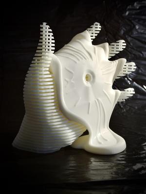 Watch by Dali style with low-poly & sliced hand for MSLA printing