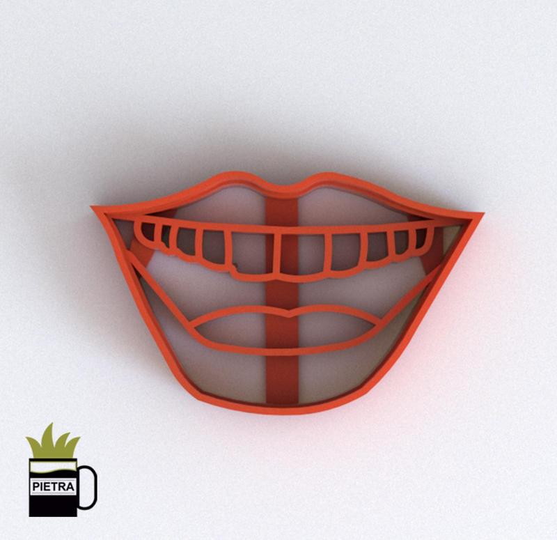 HUMAN BODY MOUTH FONDANT COOKIE CUTTER MODEL 3D IMPRESSION